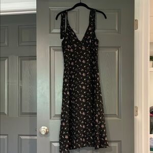 Floral Black Dress